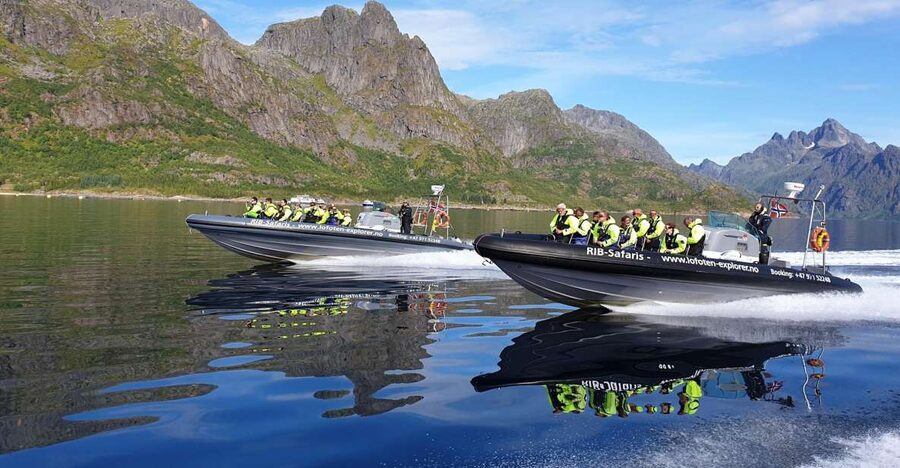 From Svolvaer: Trollfjorden Wildlife RIB Cruise - Leaving Svolvaer for open water