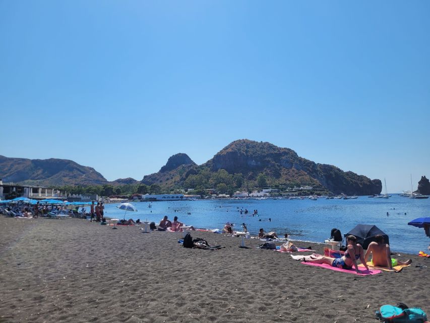 From Taormina: Lipari and Vulcano Mini Cruise Aeolian Tour - Vulcano and its black beach