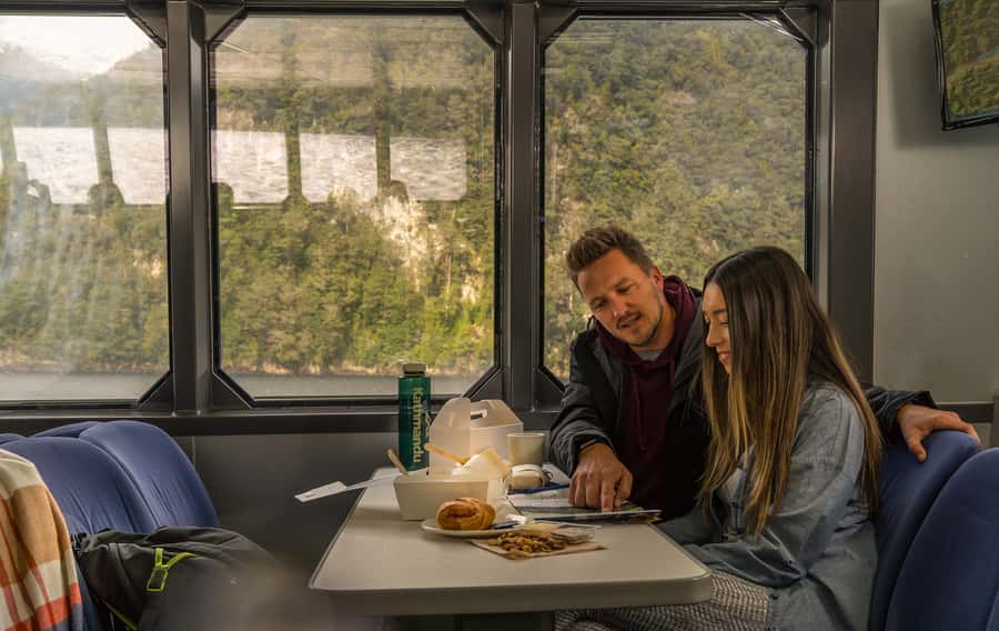 From Te Anau: Doubtful Sound Coach & Cruise - Crossing Lake Manapouri before the mountains