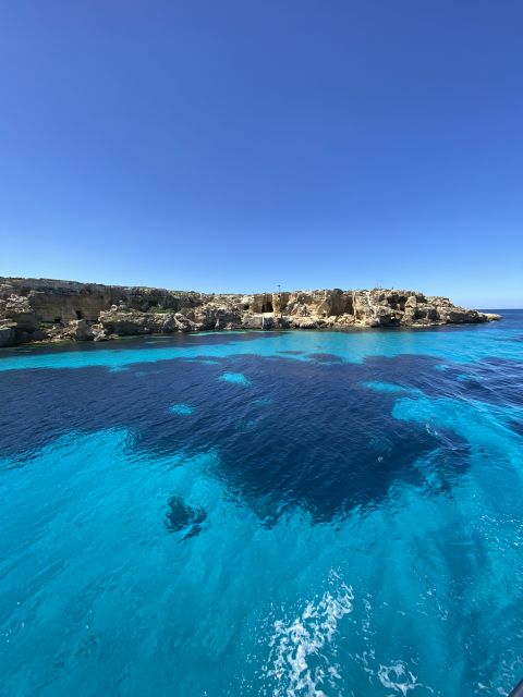 From Trapani: Favignana and Levanzo Mini Cruise with Lunch - Cala Fredda, Cala Minnola, and the Faraglione