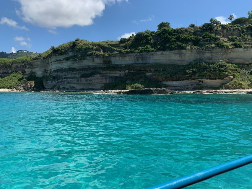 From Tropea: Capo Vaticano boat tour with snorkel & aperitif - From Tropea Harbor to the Coast of the Gods