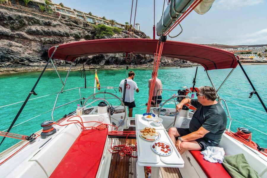 Fuerteventura: Sailing with Snorkeling and Dolphin Watching - Swimming and snorkeling near the Morro Jable coast