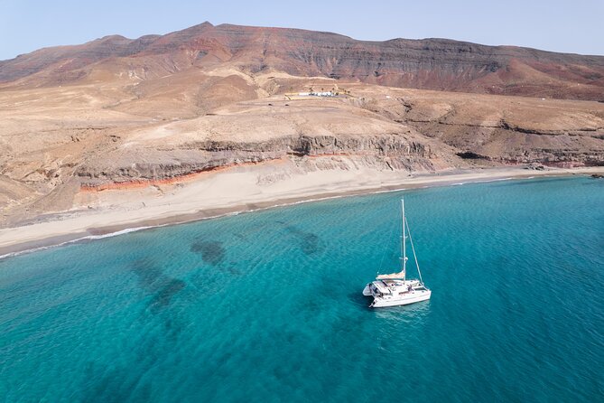 Fuerteventura: Small-Group Magic Deluxe Catamaran Cruise - The Jandía swim stop
