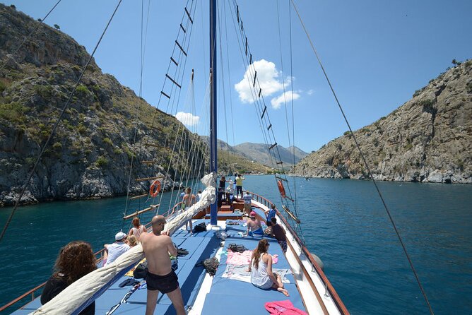 Full Day 3-Island Boat Cruise from Port of Kos - Vathi: entering Kalymnos through a natural fjord