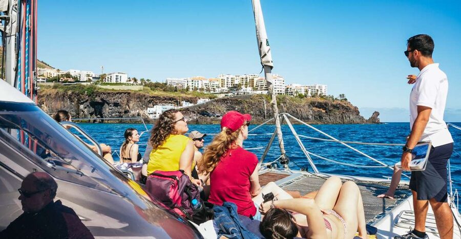 Funchal: Dolphin and Whale Watching by Luxury Catamaran - Leaving Funchal and reading the Atlantic