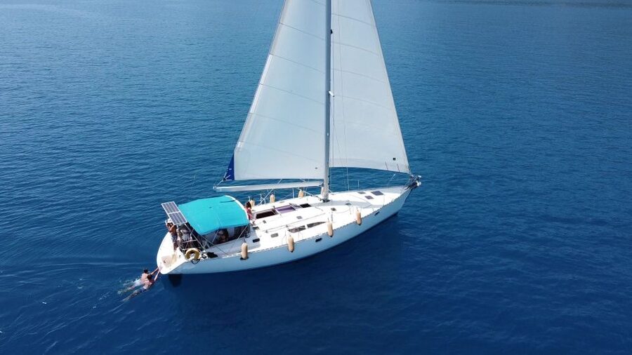 Gouvia: Corfu Island Sailing Trip with Snack and Soft Drinks - Barbati Beach and the first swim
