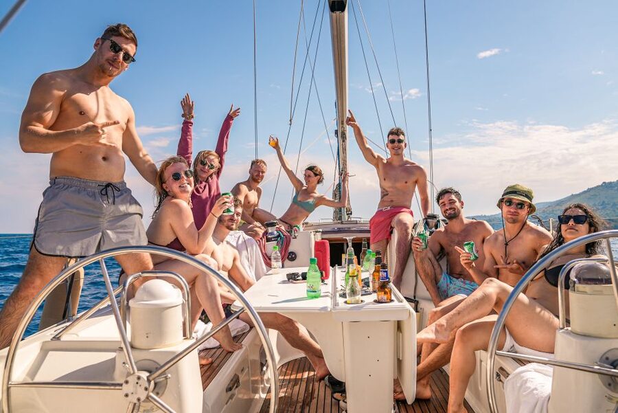 Gouvia: Corfu Island Sailing Trip with Snack and Soft Drinks - The Blue Caves on the return