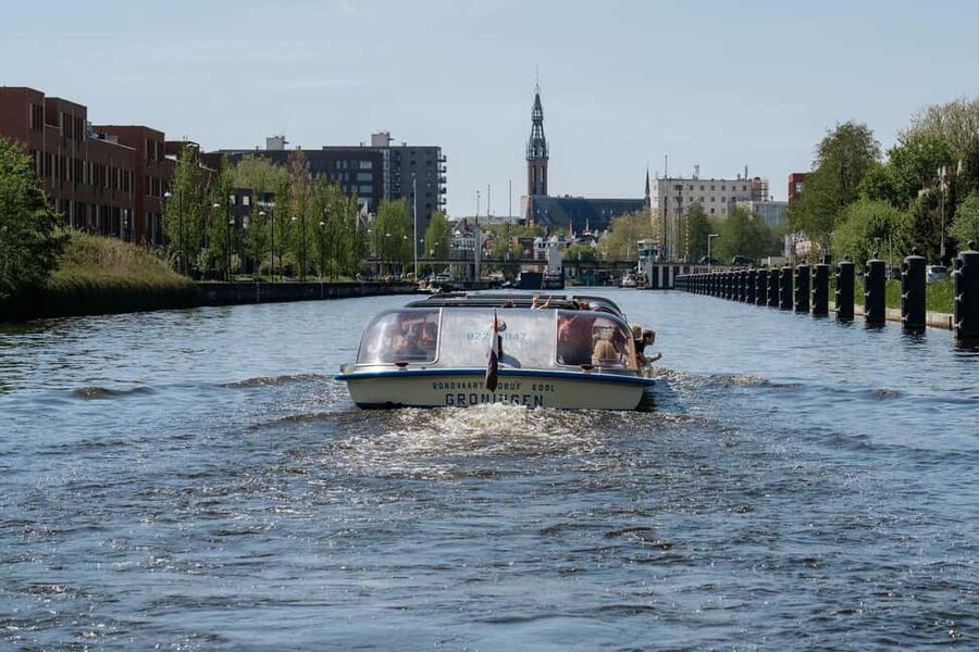 Groningen: City Canal Cruise - The Boat, Seating, and Weather Cover