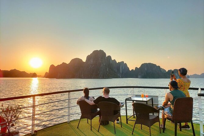 Ha Long Bay Cruise Day Tour - Cave, Kayaking, Swimming & Lunch - Lunch, drinks, and the sunset party