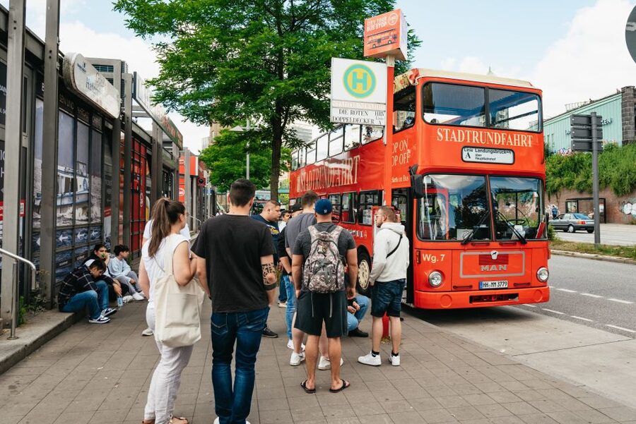 Hamburg: Hop-On Hop-Off Bus with Harbor Cruise - Taking the harbor cruise from Bridge 1