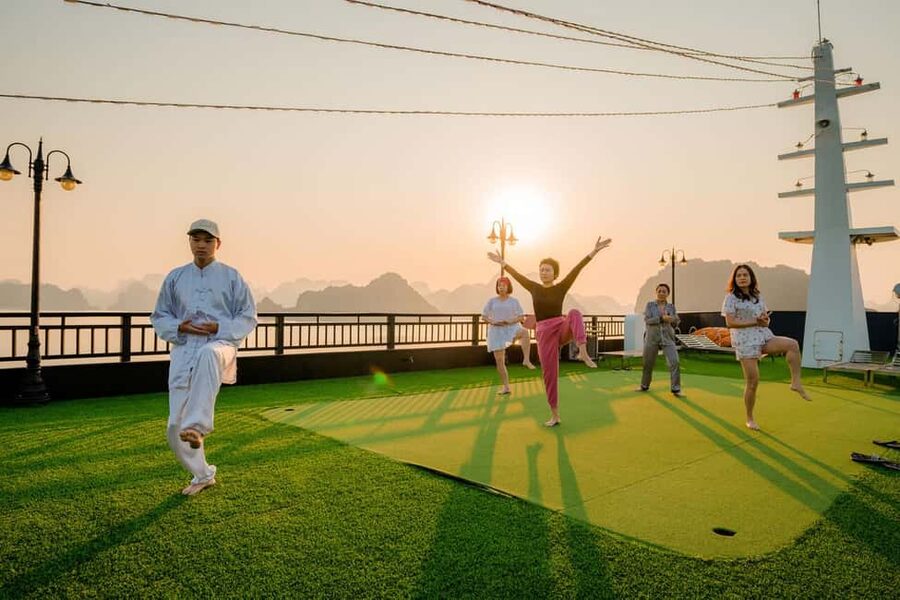 Hanoi: Aspira 5★ Overnight Cruise w/ Balcony & Free Transfer - The balcony cabin and onboard facilities
