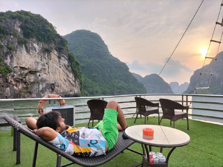 Hanoi: Ha Long Bay Day Cruise - Swimming, Meal, Kayaking - Sunset drinks on the return cruise