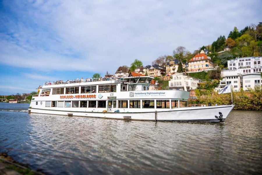 Heidelberg: Neckar River Sightseeing Boat Tour with Drink - First views: the city from the Neckar