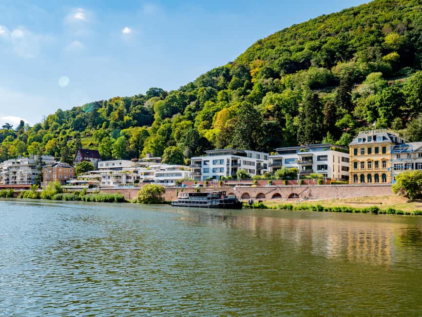 Heidelberg: Neckar River Sightseeing Boat Tour with Drink - Heidelberg Castle from the river