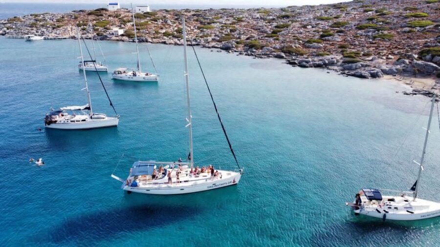 Heraklion: Sailboat Cruise to Dia Island with Drinks & Lunch - Lunch, wine, and the second swim