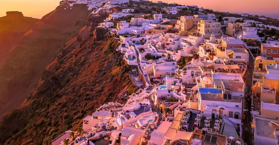 Heraklion: Santorini Day Trip with Boat Transfer & Oia Visit - Arriving at Thiras Port and joining the bus
