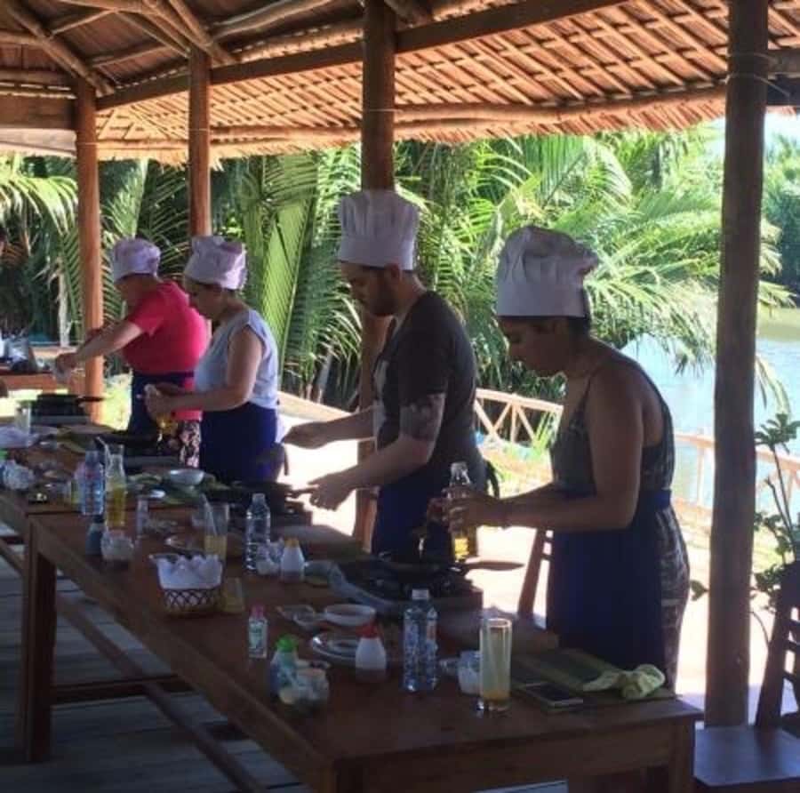 Hoi An: Bay Mau Cooking Class w/ Market & Basket Boat Option - Cooking Vietnamese food instead of watching it