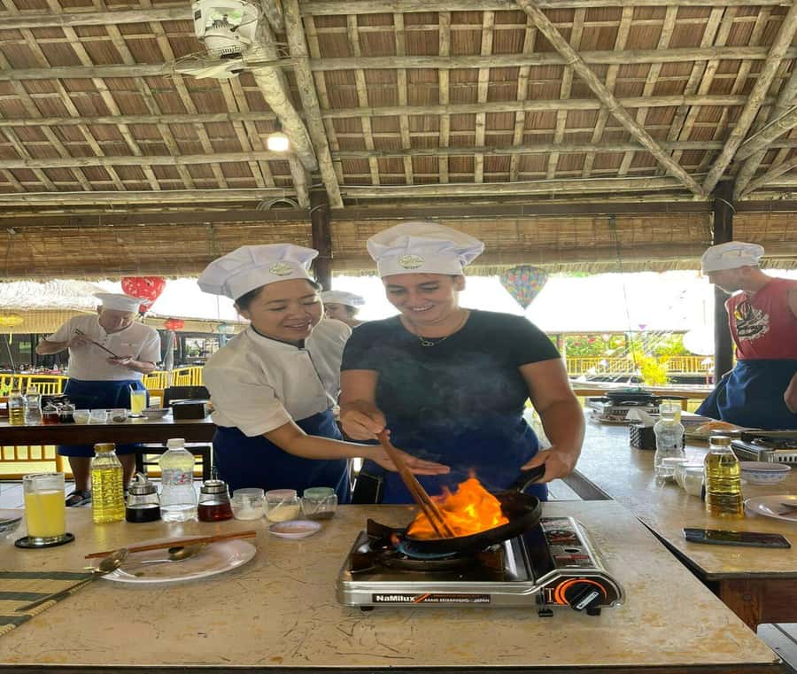 Hoi An: Bay Mau Cooking Class w/ Market & Basket Boat Option - Rice paper, rice milk, and old kitchen tools