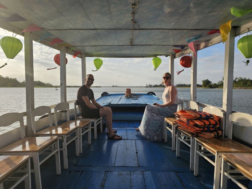 Hoi An: My Son Sanctuary & Sunset River Cruise BBQ or Banhmi - Sunset on the Thu Bon River