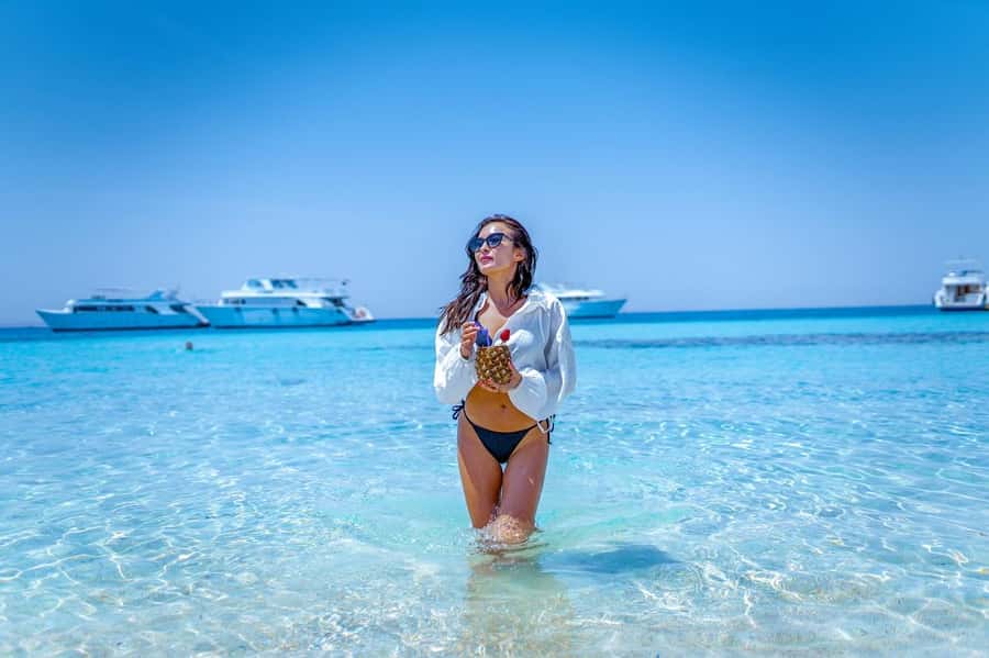 Hurghada: Giftun Island Orange Bay Speedboat Cruise & Lunch - Speeding out from Hurghada to the Red Sea