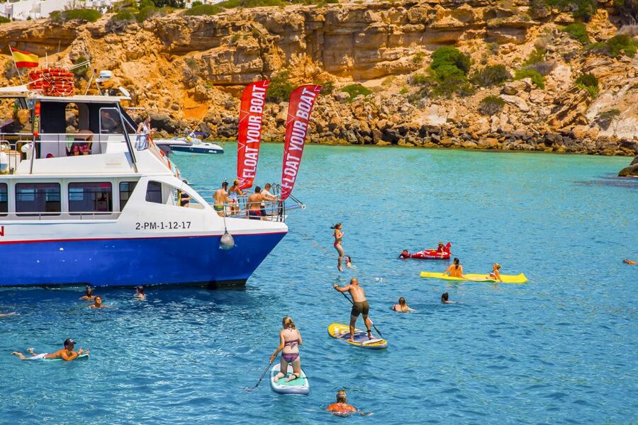 Ibiza: Beach Hopping Cruise w/ Paddleboard, Food, & Drinks - Key points at a glance