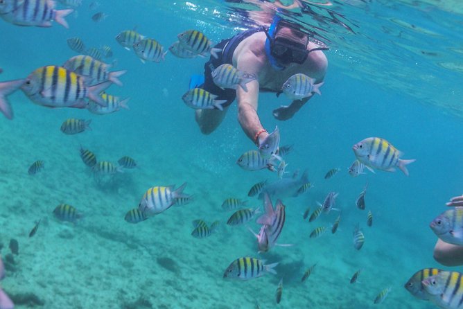 Isla Mujeres Luxury Sailing: Adults Only or Family Friendly - Isla Mujeres: pretty water, busy streets, tourist shops
