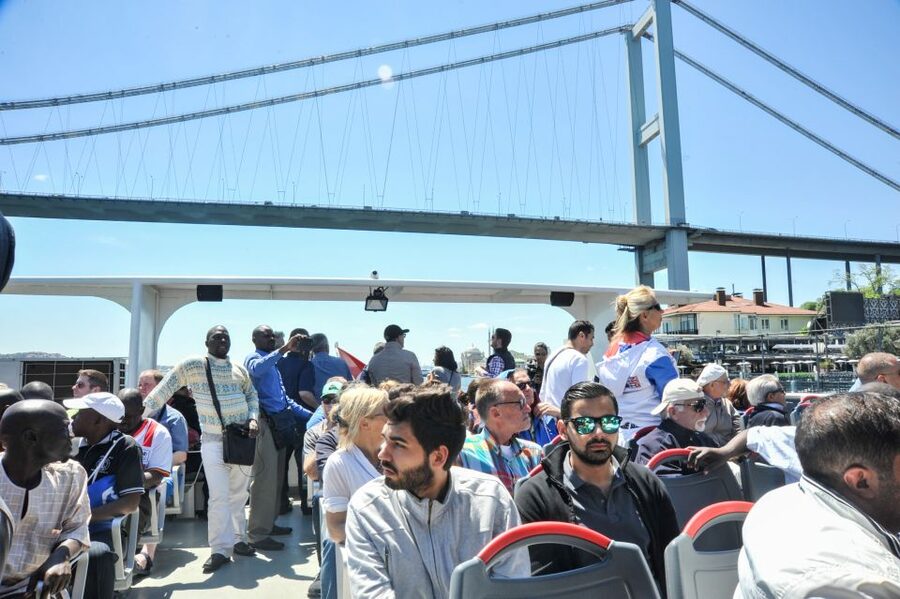 Istanbul: Bosphorus Cruise w/Audio Guide and Sunset Option - Galata Tower and the turn toward the Bosphorus