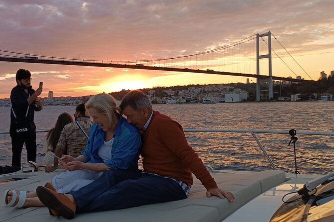 Istanbul Bosphorus Sunset Cruise on Luxury Yacht - Galata Bridge, Galata Tower, and Galataport