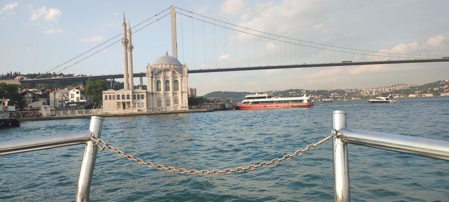 Istanbul: Bosphorus Sunset Cruise on Yacht with Live Guide - Food, drinks, and the yacht setup