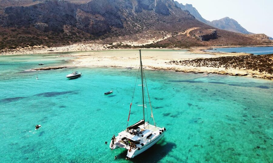 Kissamos: Balos & Gramvousa Luxury Catamaran Sailing Cruise - Starting at Kissamos with breakfast and a safety briefing