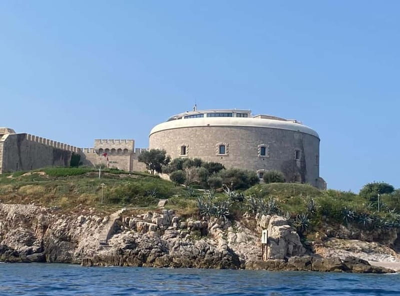 Kotor: Our Lady of the Rocks and Blue Cave Group Boat Tour - Leaving Park Slobode and crossing Boka Bay