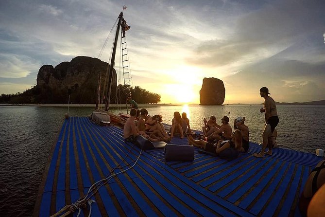 Krabi 4 Island Sunset Snorkeling Cruise + Bioluminescent Swim - Boarding the junk from Ao Nang or Railay