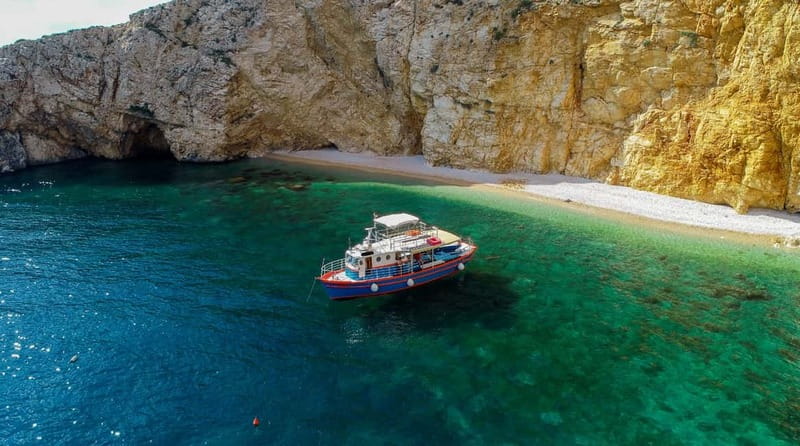 Krk: Golden Beach and Blue Cave Cruise with Welcome Drink - Griffon vultures above Plavnik’s cliffs