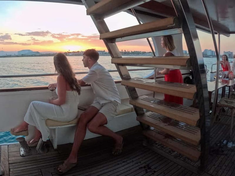 Larnaca: Sunset Cruise with a Glass of Wine - Sunset, airport views, and the best photo timing