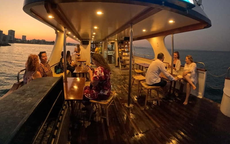 Larnaca: Sunset Cruise with a Glass of Wine - When the quiet ride turns into a dance party