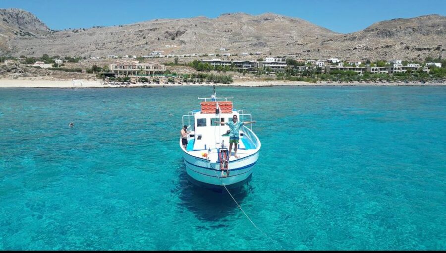 Lindos,Pefkos: All inclusive Swim & Snorkel Boat Cruise - St. Paul’s Bay for the final swim