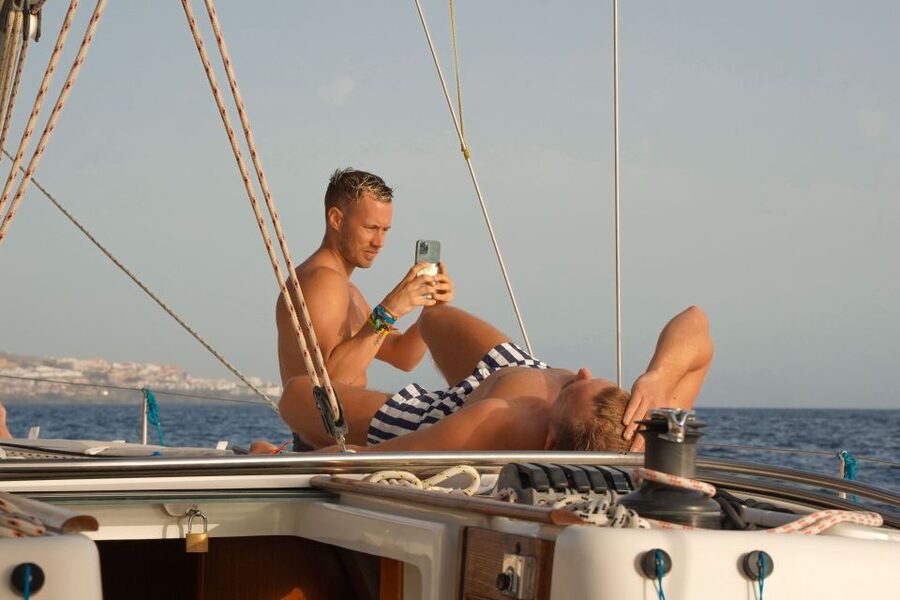 Los Gigantes: Sailing Excursion with Swimming, Drink & Tapas - Swimming and snorkeling in clear water