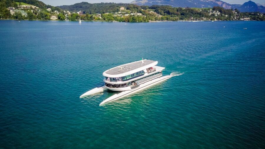 Lucerne: Round-Trip Catamaran Cruise on Lake Lucerne - Mount Pilatus, Rigi, and Bürgenstock from lake level