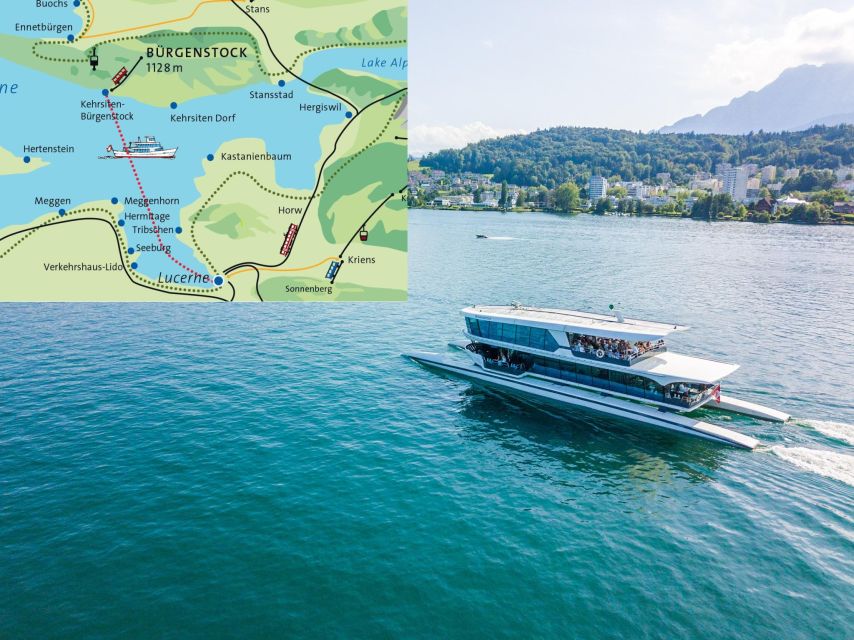 Lucerne: Round-Trip Catamaran Cruise on Lake Lucerne - The first minutes: Lucerne Bay from the water