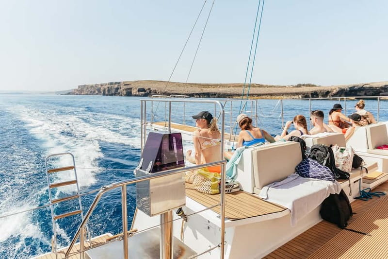 Malta: Blue Lagoon, Beaches & Bays Trip by Catamaran - Crystal Lagoon, caves, and the optional BBQ
