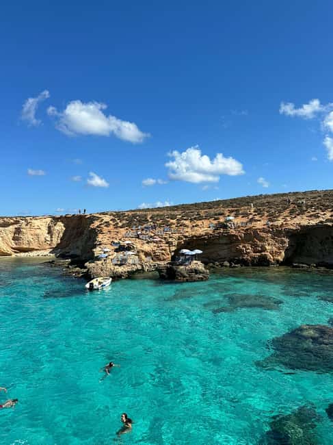 Malta: Gozo, Comino & Blue Lagoon Cruise - swim & sightsee - The return route through Crystal Lagoon