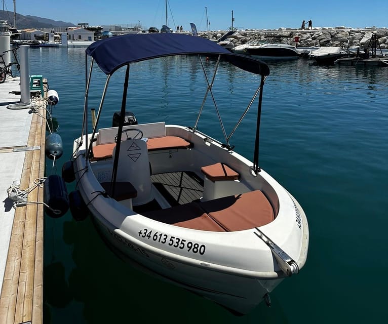 Marbella: Puerto Banús Boat Rental with No License Needed - Choosing between one and five hours