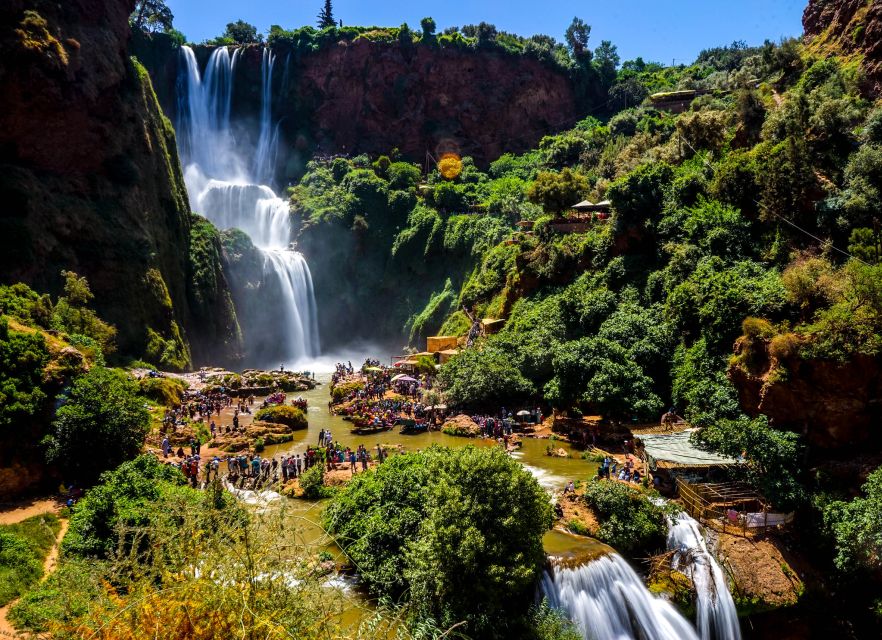 Marrakech: Day Tour to Ouzoud Waterfalls with Boat Trip - The boat ride near the falling water