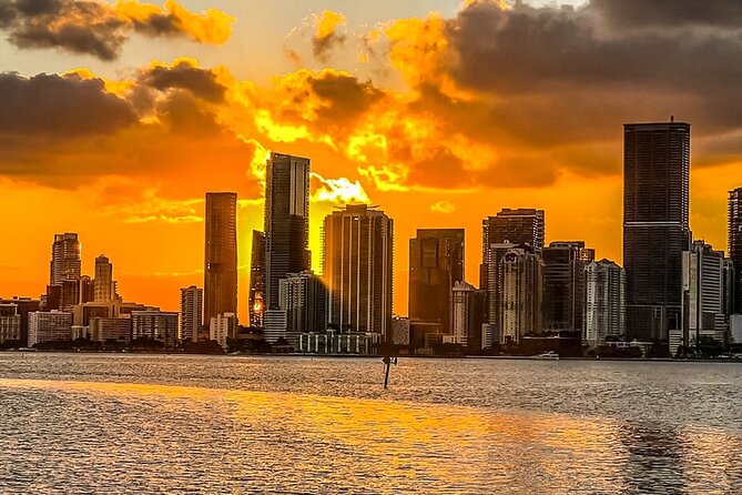Miami Skyline Boat Cruise Past Millionaire's Homes Optional Stop - Daytime, sunset, or the 10 p.m. sailing
