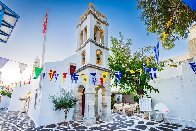 Mykonos: Small Group Tour for Cruise Passengers —Port Pickup - Elia and Kalafatis, two different beach stops
