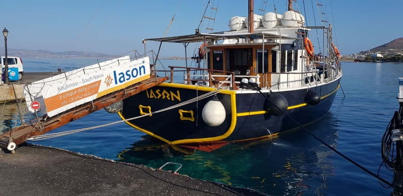 Naxos: Rina Cave-Koufonisi Cruise & Rina Cave Swim with BBQ - A barbecue lunch cooked on the wooden boat
