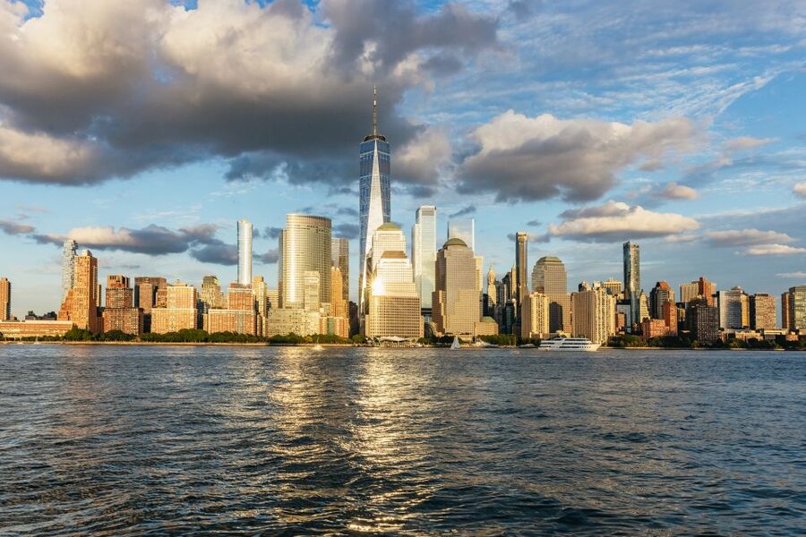 New York City: Sunset Yacht Cruise - Battery Park and the towers of Lower Manhattan