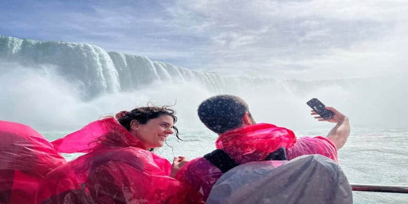 Niagara Falls Tour: Skylon, Journey Behind Falls & Boat Ride - American Falls and the route to the cruise