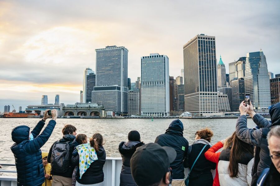 NYC: Circle Line 2h Harbor Lights Cruise Skip-The-Box-Office - Ellis Island and the Statue of Liberty at 100 feet
