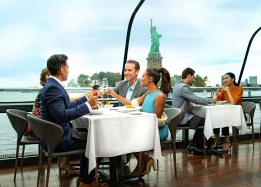 NYC: City Cruises Luxury Brunch, Lunch or Dinner Cruise - A skyline dinner with New York moving past your table
